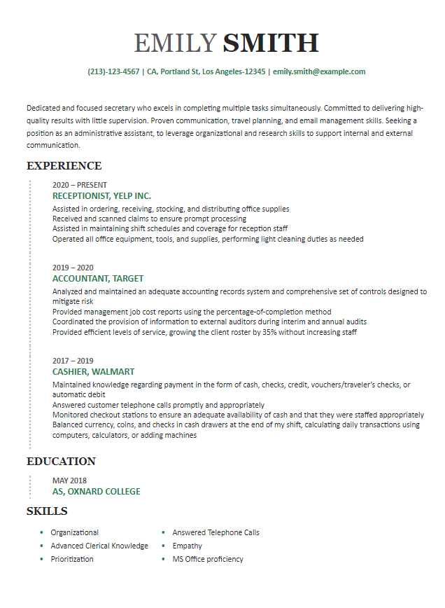 Data Analyst Resume