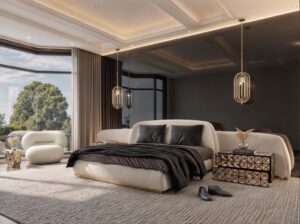 black and gold bedside lamps