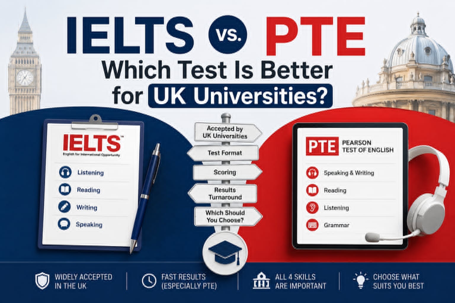 IELTS vs. PTE: Which Test Is Better for UK Universities?